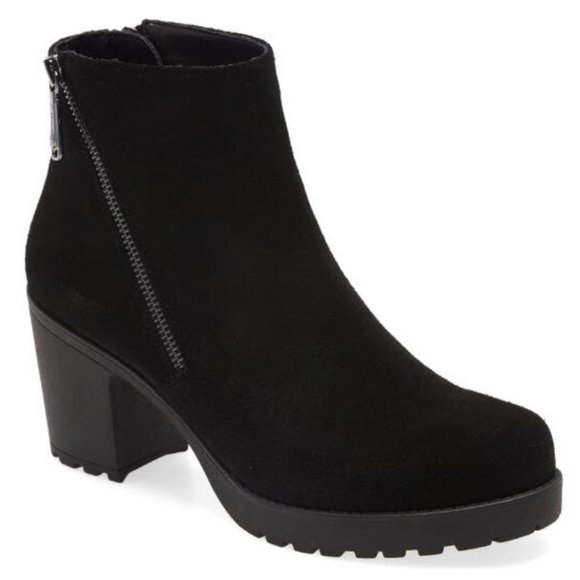 Blondo Shoes Blondo Waterproof Skye Black Suede Platform Lug Sole